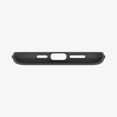 ACS06589 - iPhone 15 Pro Max Case Slim Armor CS in black showing the back with card in slot